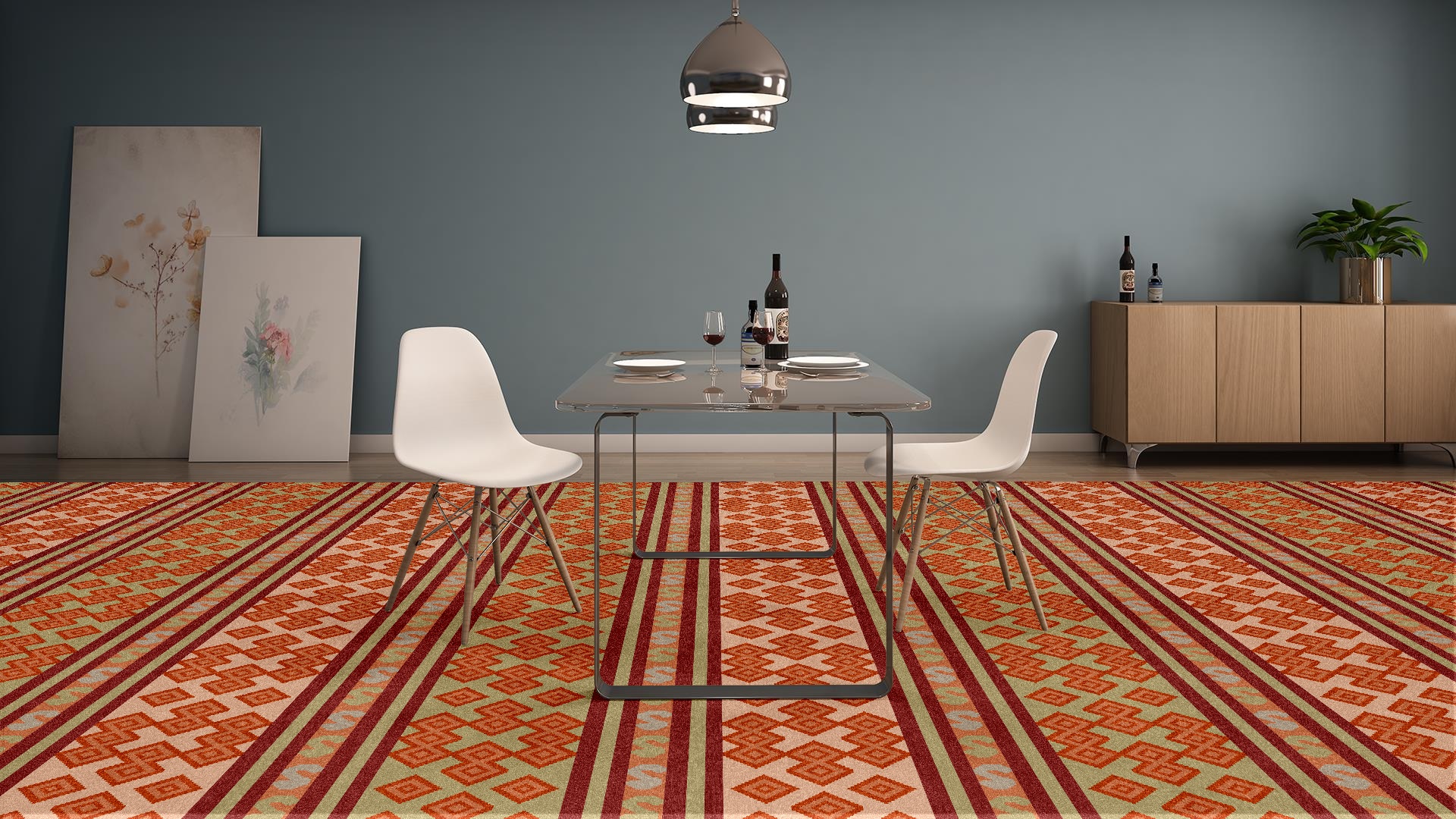 Premium Flatweave Rug - Code: TRK-FW-F1006